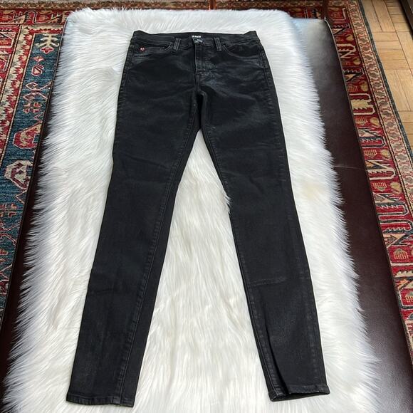 Hudson Black Coated Natalie Skinny Jeans - Picture 1 of 8